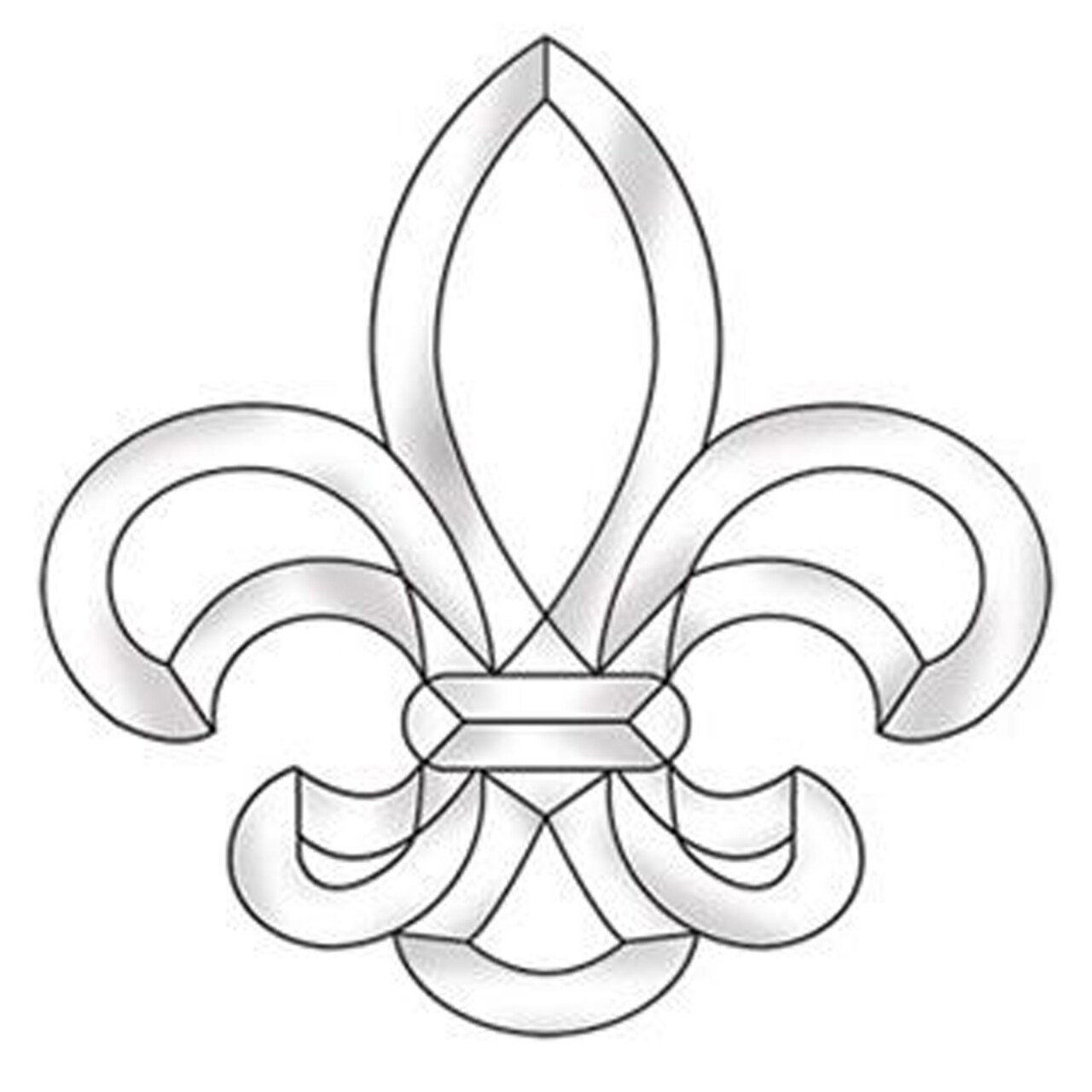 9"X 9" Exquisite Clear Glass Fleur De Lis Bevel Cluster EC619